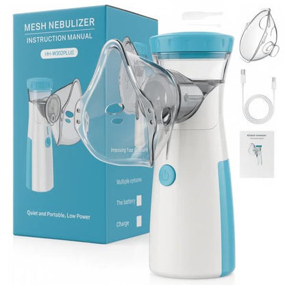 Portable Mesh Nebulizer Machine for Adults & Kids | USB Rechargeable | Silent Handheld Inhaler